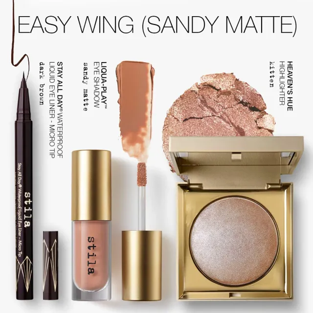 Stila Easy Wing Sandy Matte oogmake-up set 3-delig zachte dekking