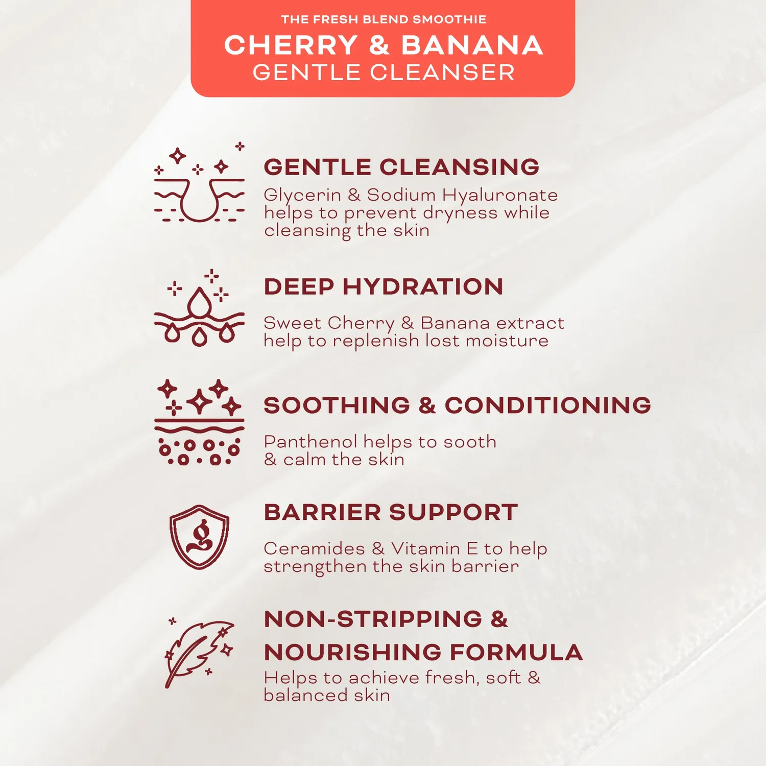 BPerfect Glace Cherry Banana cleanser 150ml hydraterend