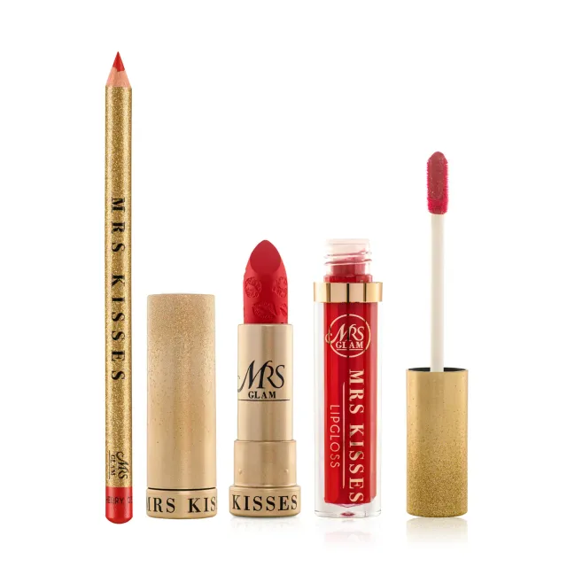 BPerfect Mrs Glam Mrs Kisses Perfect Trio lipset Rose