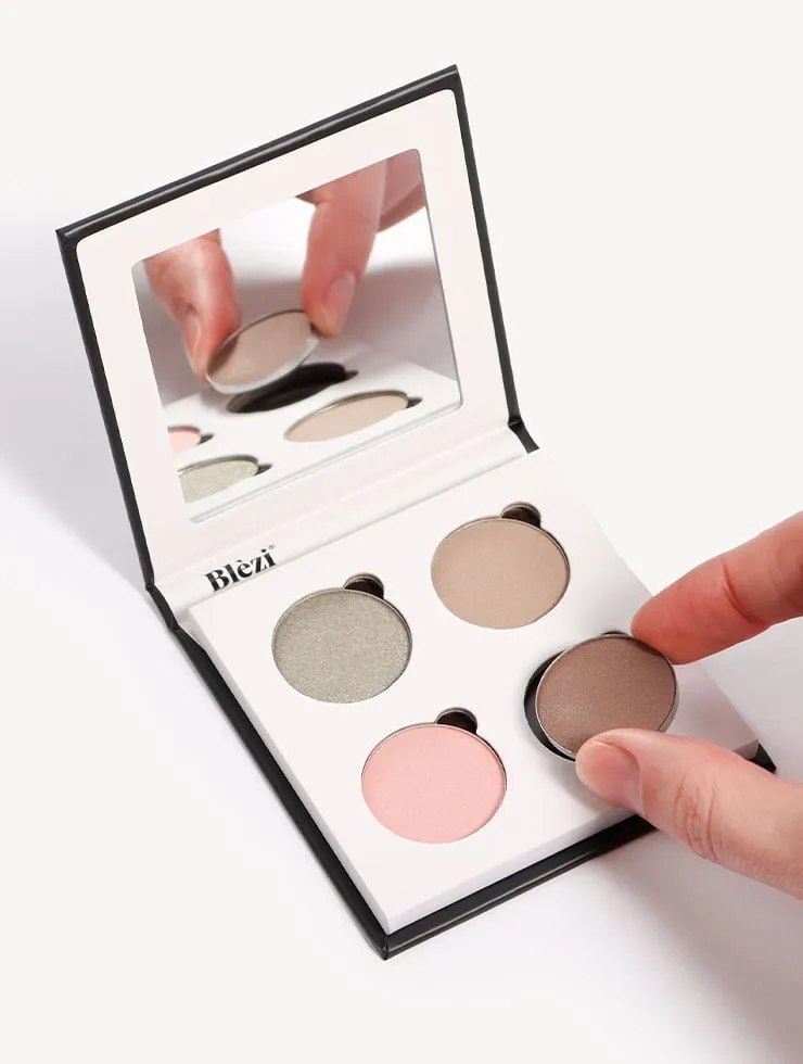 Blezi Cool oogschaduwpalette 4 kleuren koele matte finish