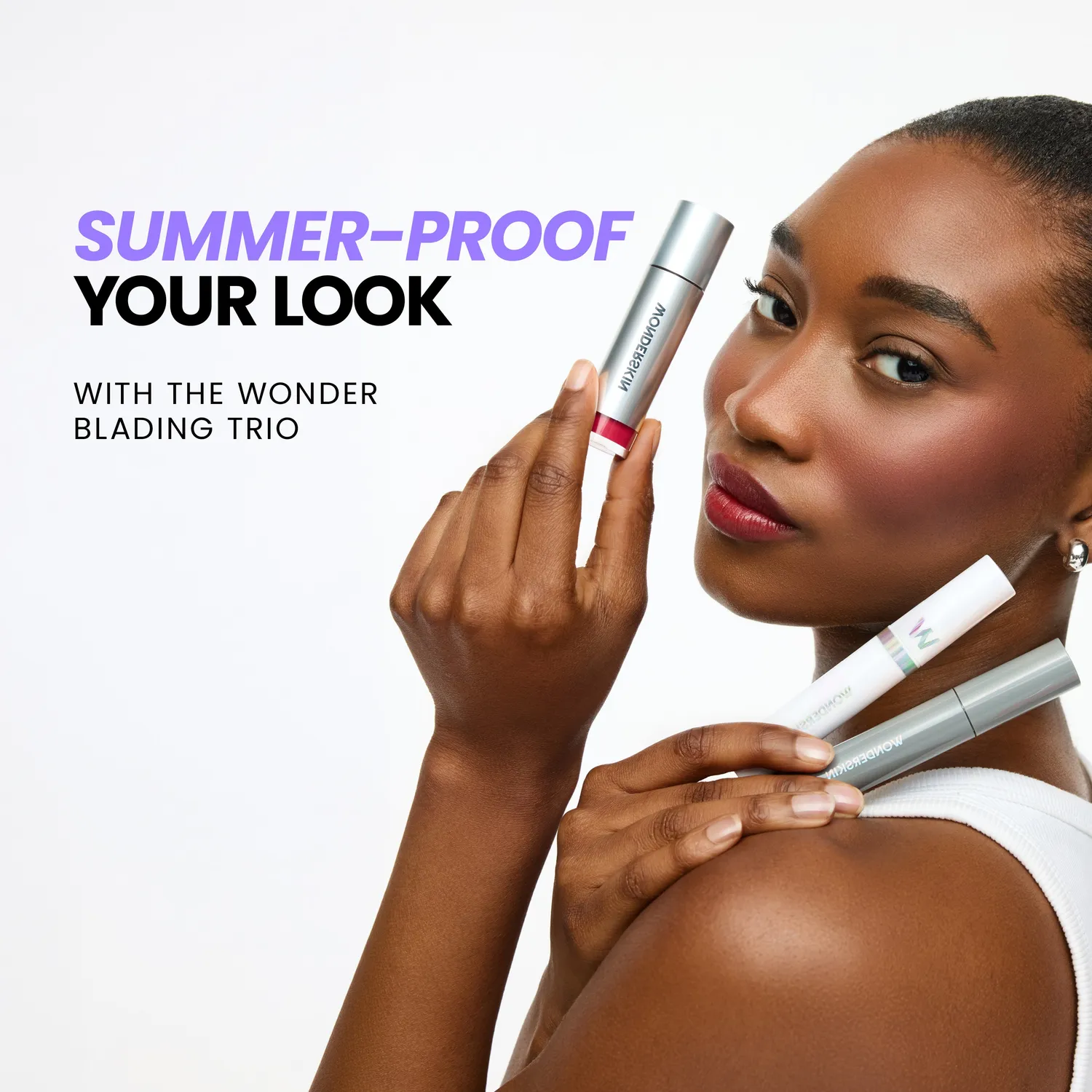 Wonderskin The Summer Stains lip blush brow set 3-delig