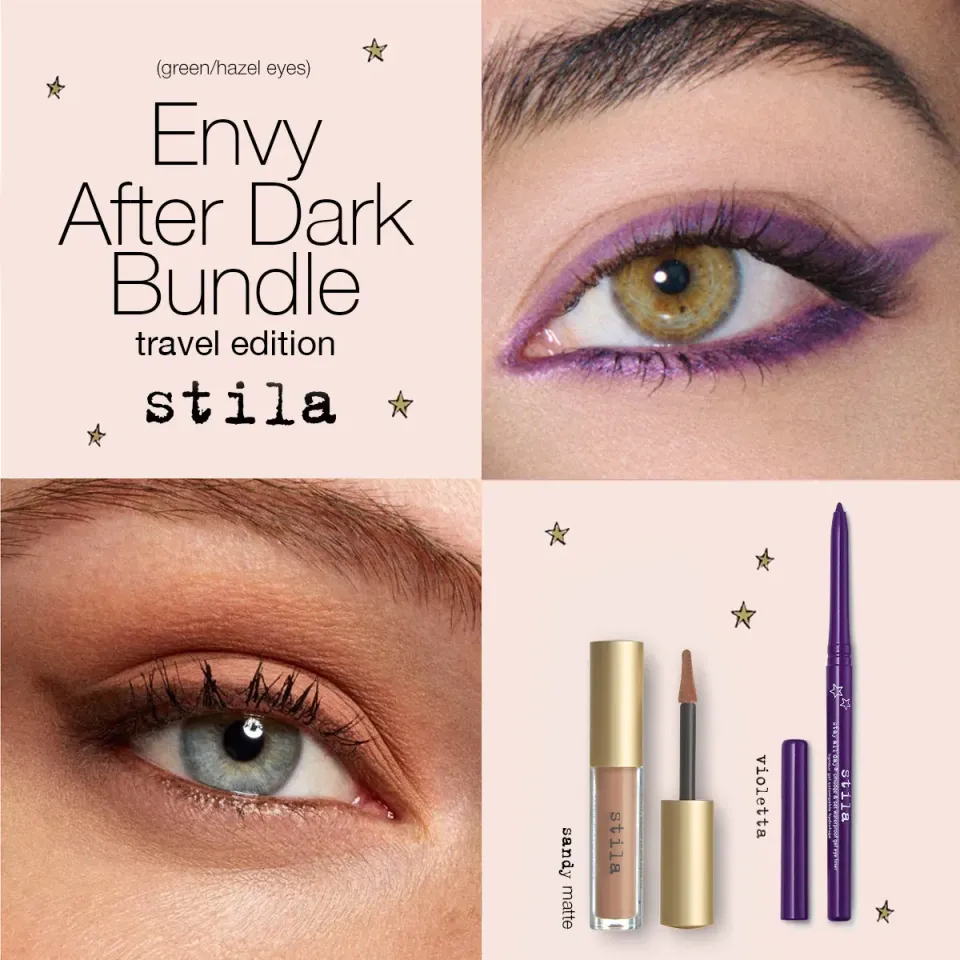 Stila Envy After Dark oogmake-up set Violetta + Sandy Matte travel