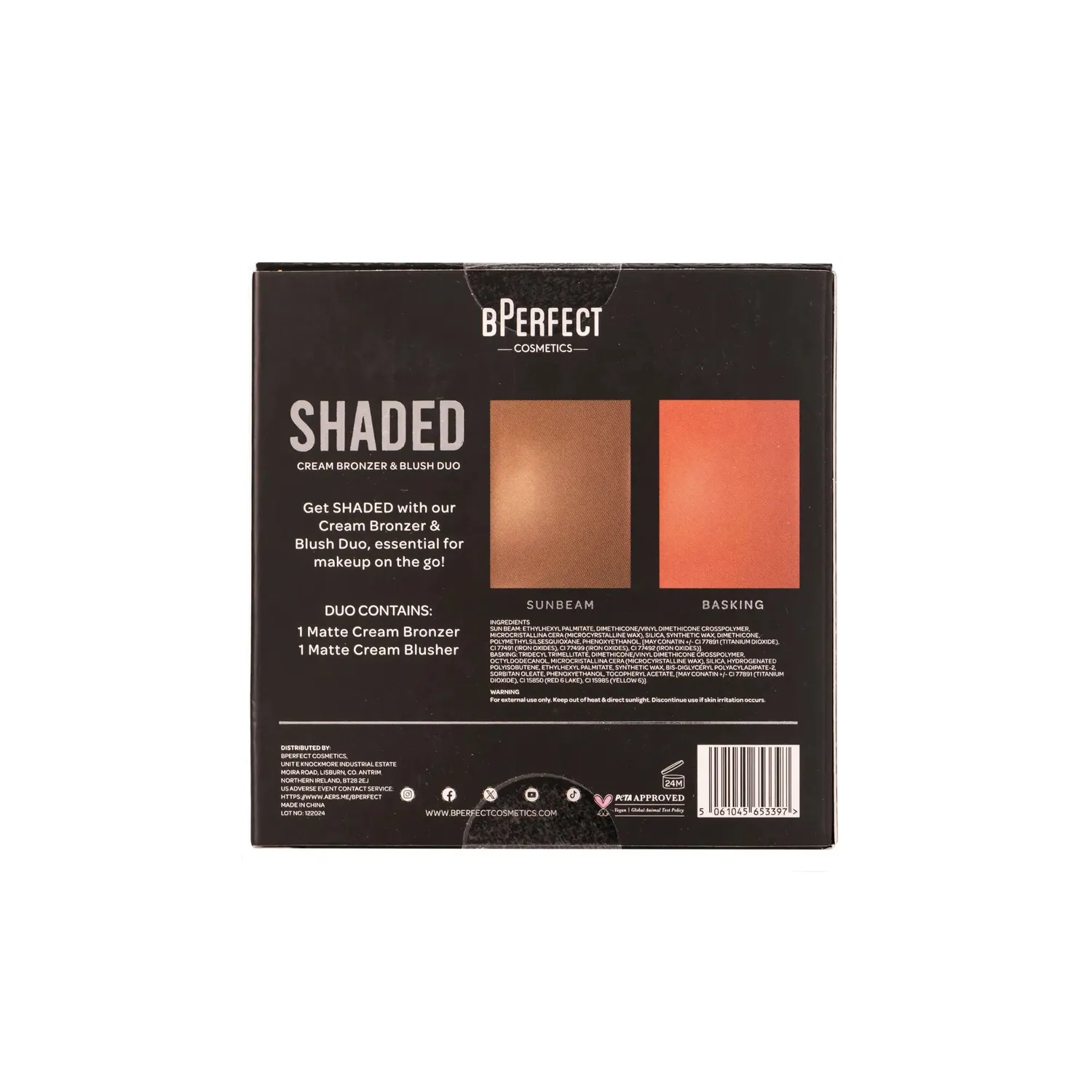BPerfect Shaded Cream Bronzer & Blush Duo 01 Light