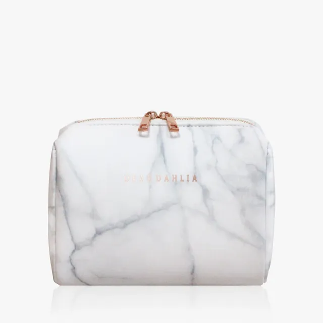 Dear Dahlia Signature Marble Make-up Tasje vegan leer
