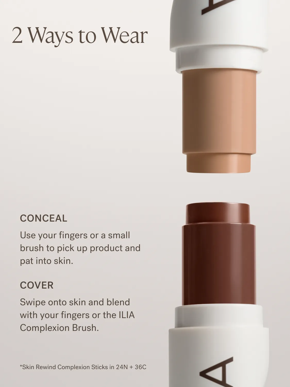 ILIA Skin Rewind Complexion Stick foundation set 2 stuks matte