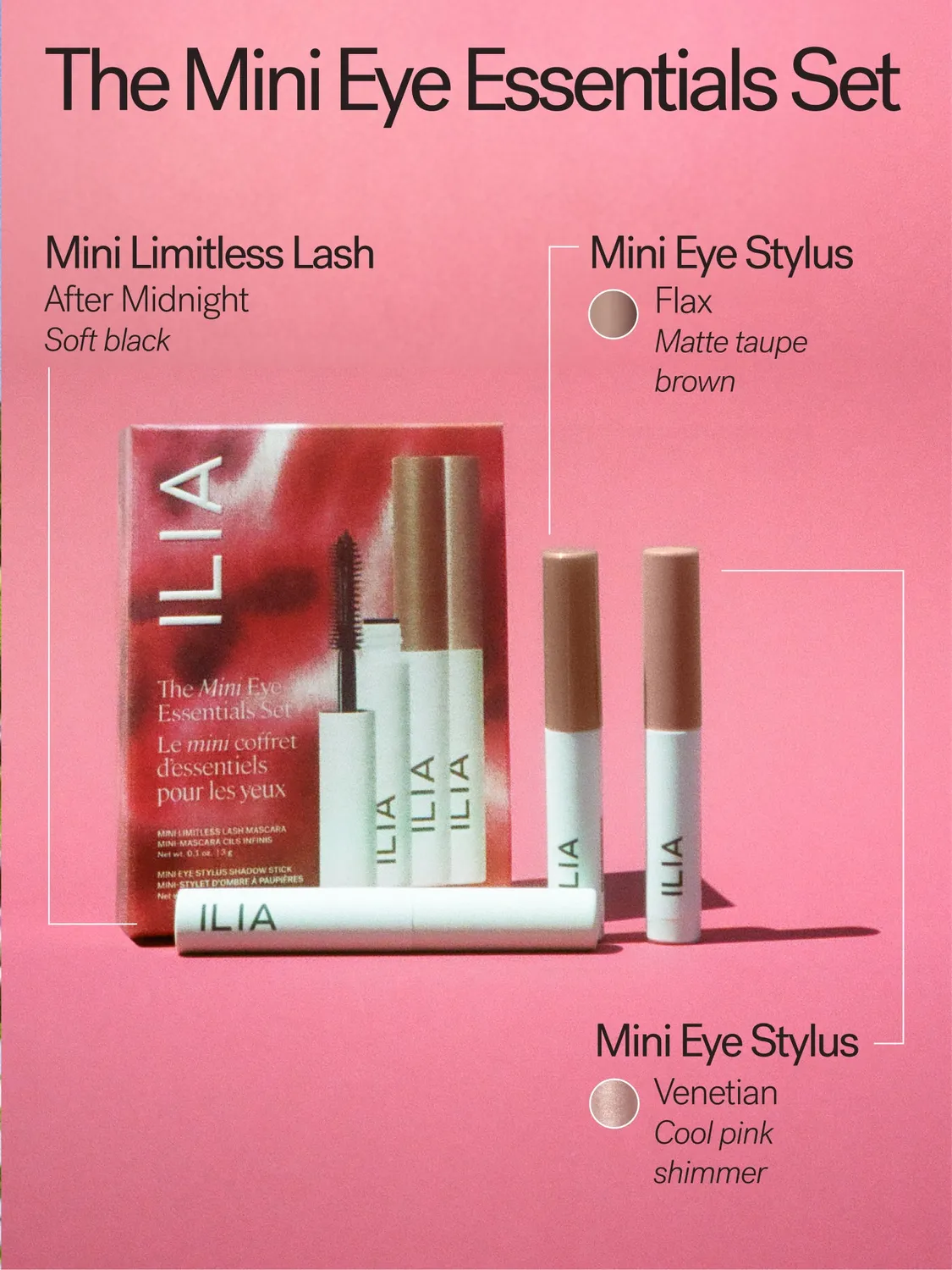 ILIA Mini Eye Essentials oogmake-upset mini 3-delig