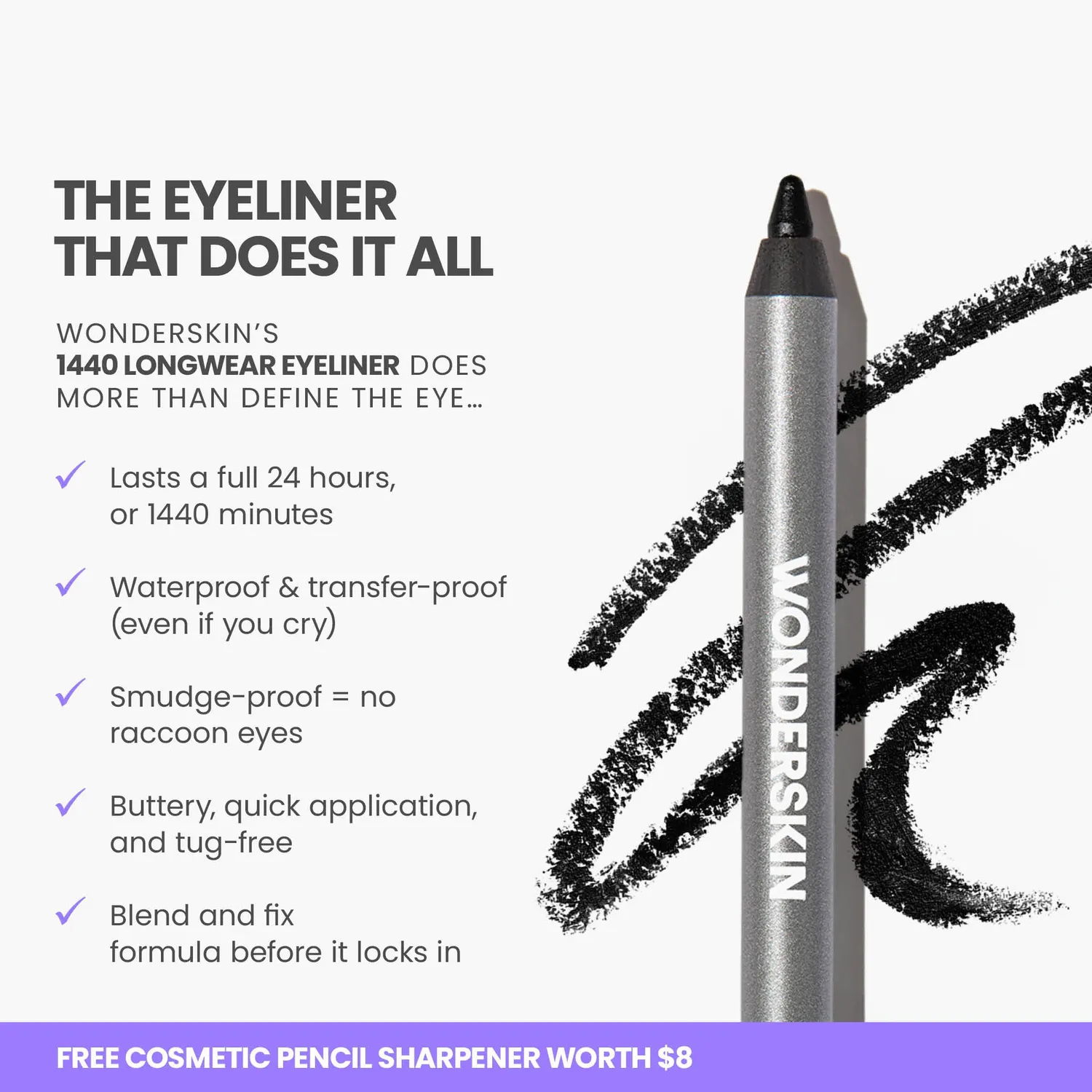 Wonderskin 1440 Longwear The Ultimate Eye Edit 3 eyeliners