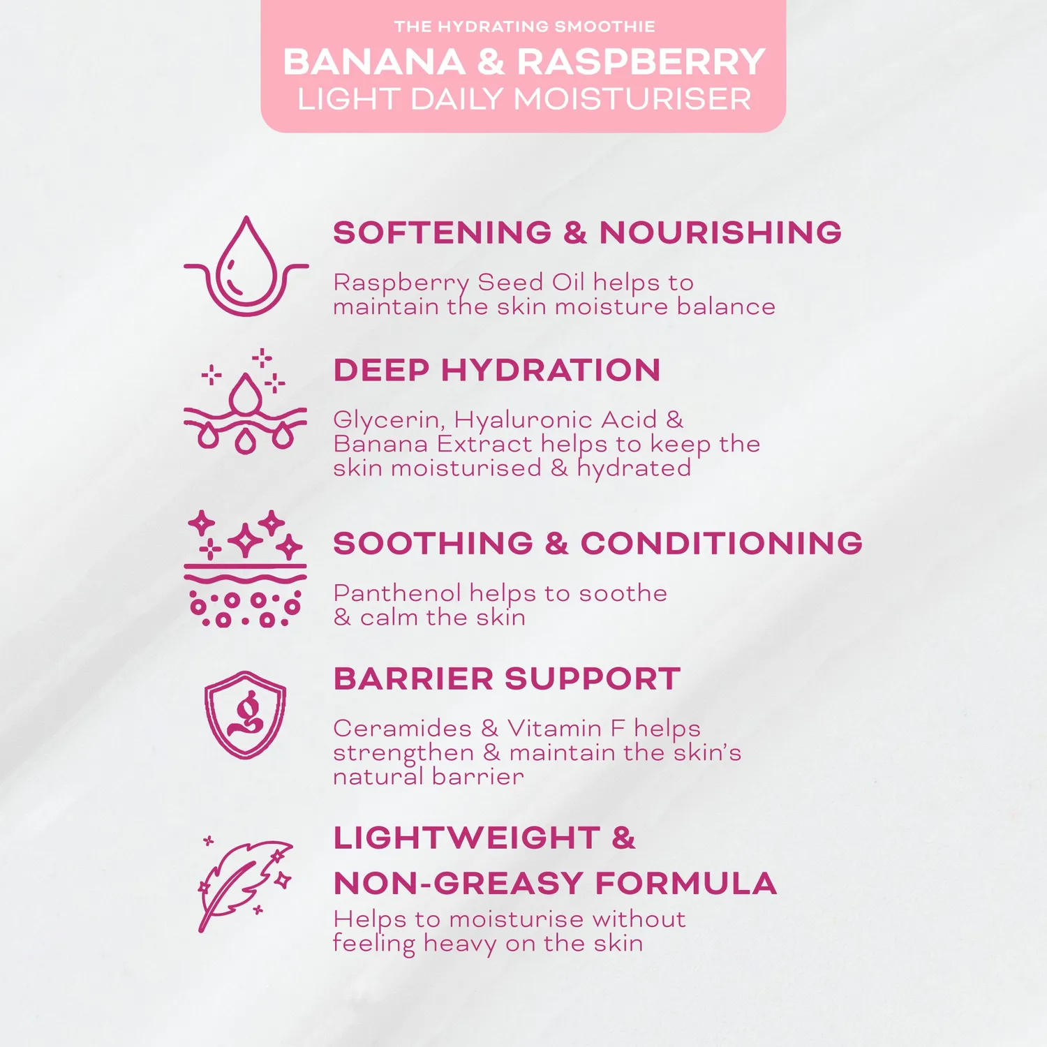 BPerfect Glace Banana Raspberry dagcrème 50ml licht