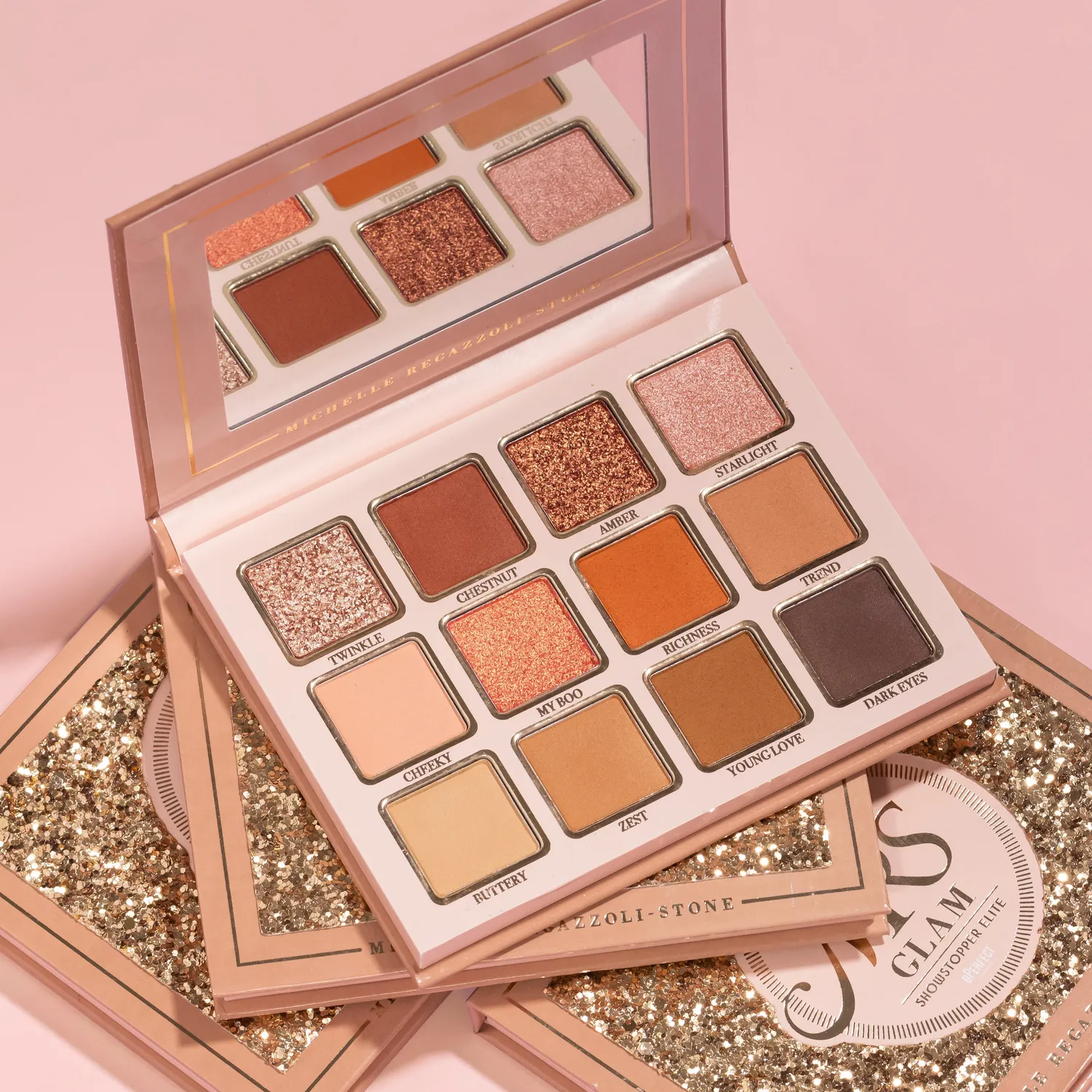 Mrs Glam Showstopper Elite oogschaduwpalette 12 kleuren