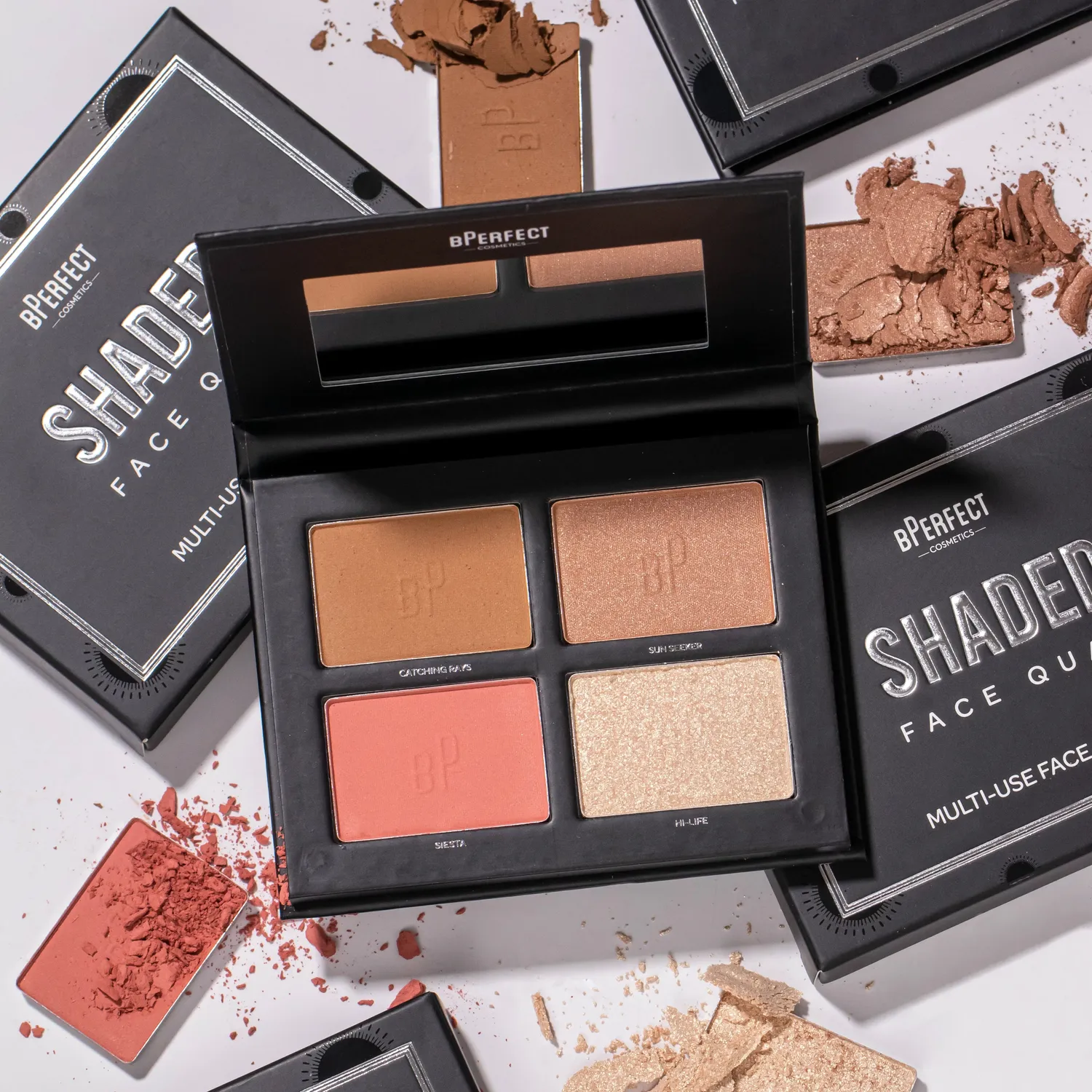 BPerfect Shaded Face Quad palette 12g 4 kleuren