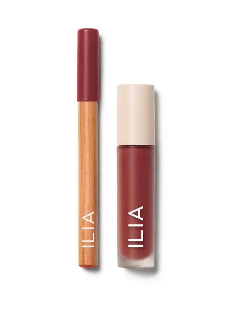 ILIA Beauty Sketch + Glaze lipcombo crayon + gloss