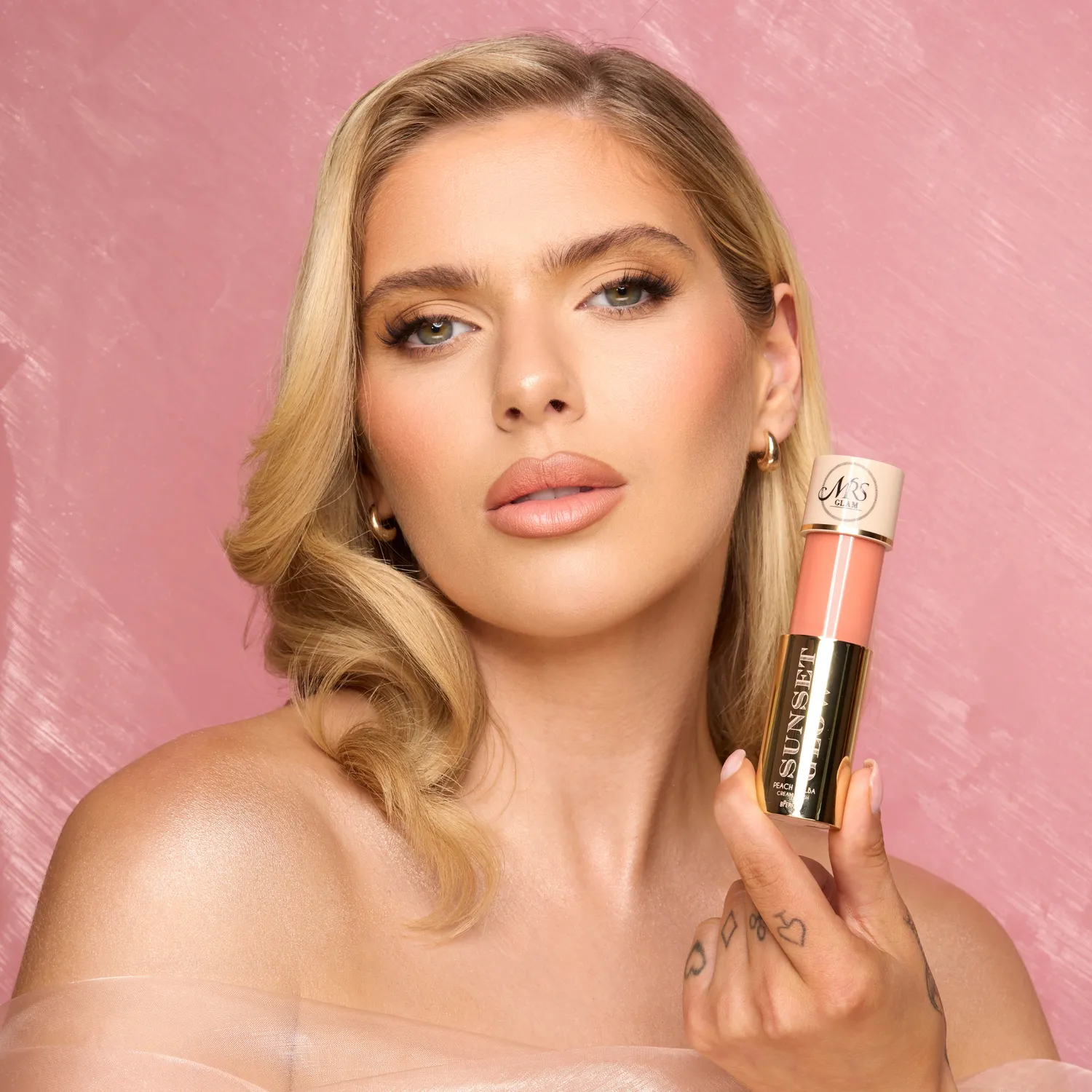 BPerfect Mrs Glam Sunset Glow blush Paradise Peach 10ml