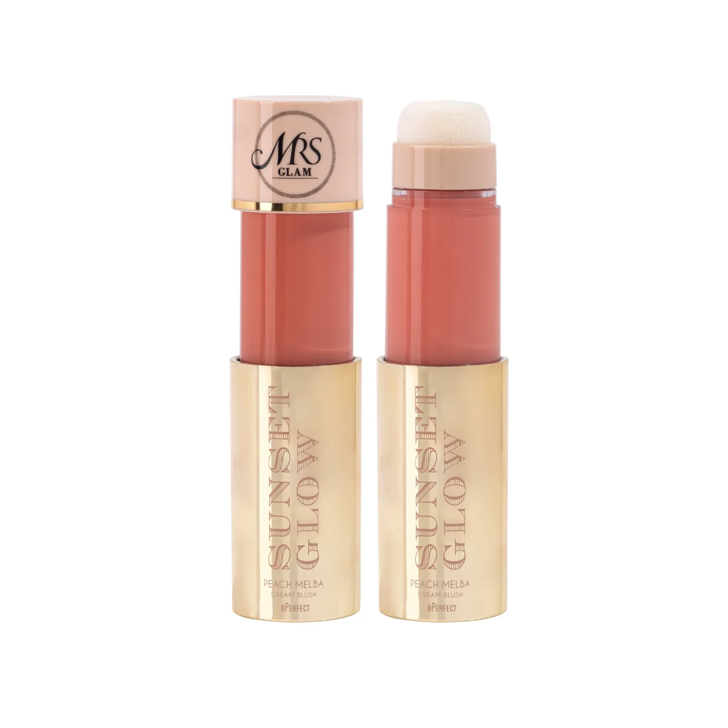 BPerfect Mrs Glam Sunset Glow blush Paradise Peach 10ml