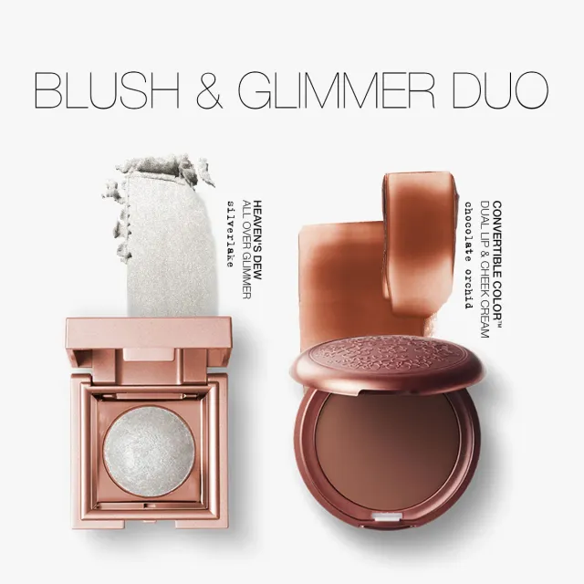 Stila Blush & Glimmer Duo blush Chocolate Orchid Silverlake stralend