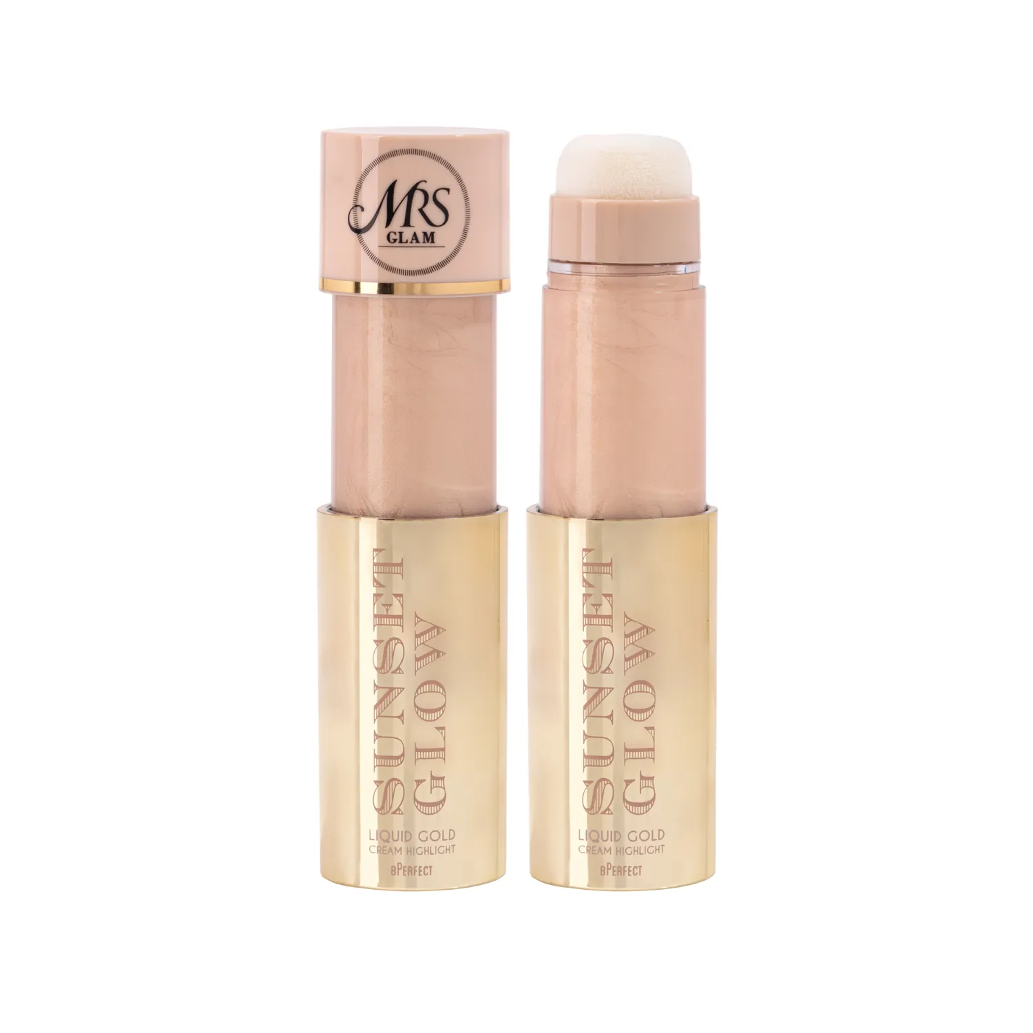 BPerfect Mrs Glam Sunset Glow cream highlighter Liquid Gold