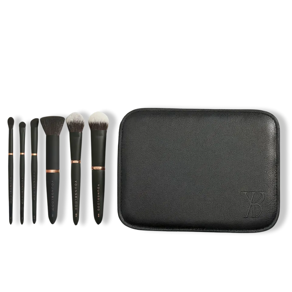Youngblood Travel Luxe Brush Set 6 kwasten + etui reisset