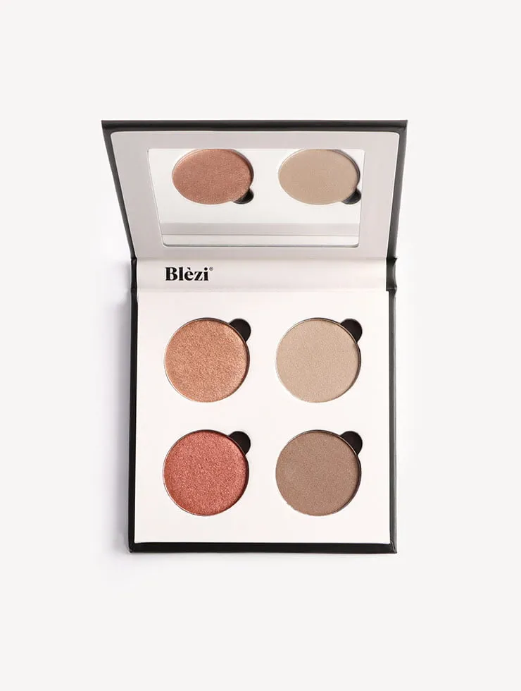 Blezi Warm oogschaduwpalette 4 kleuren koper-auburn