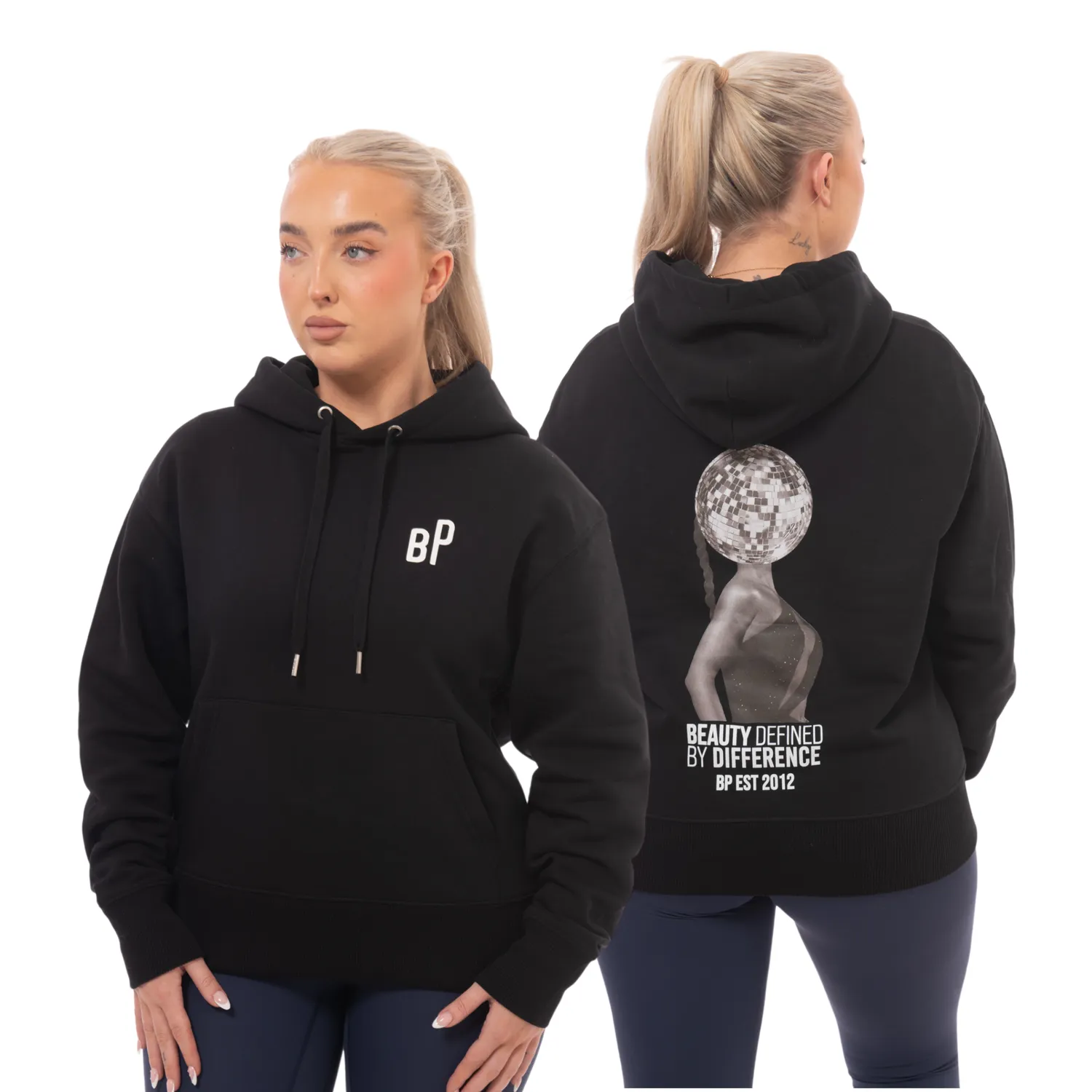 BPerfect Black hoodie zwart 400gsm organisch katoen