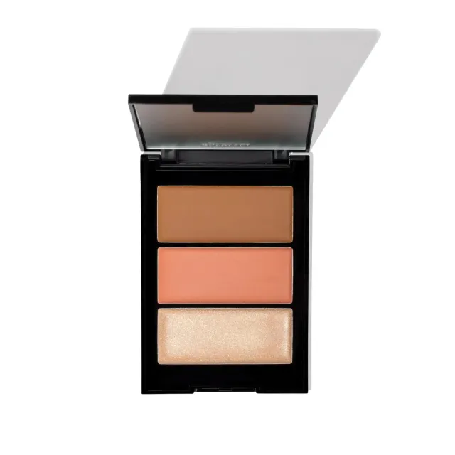 BPerfect Shaded Cream Face Trio palette Light stralend