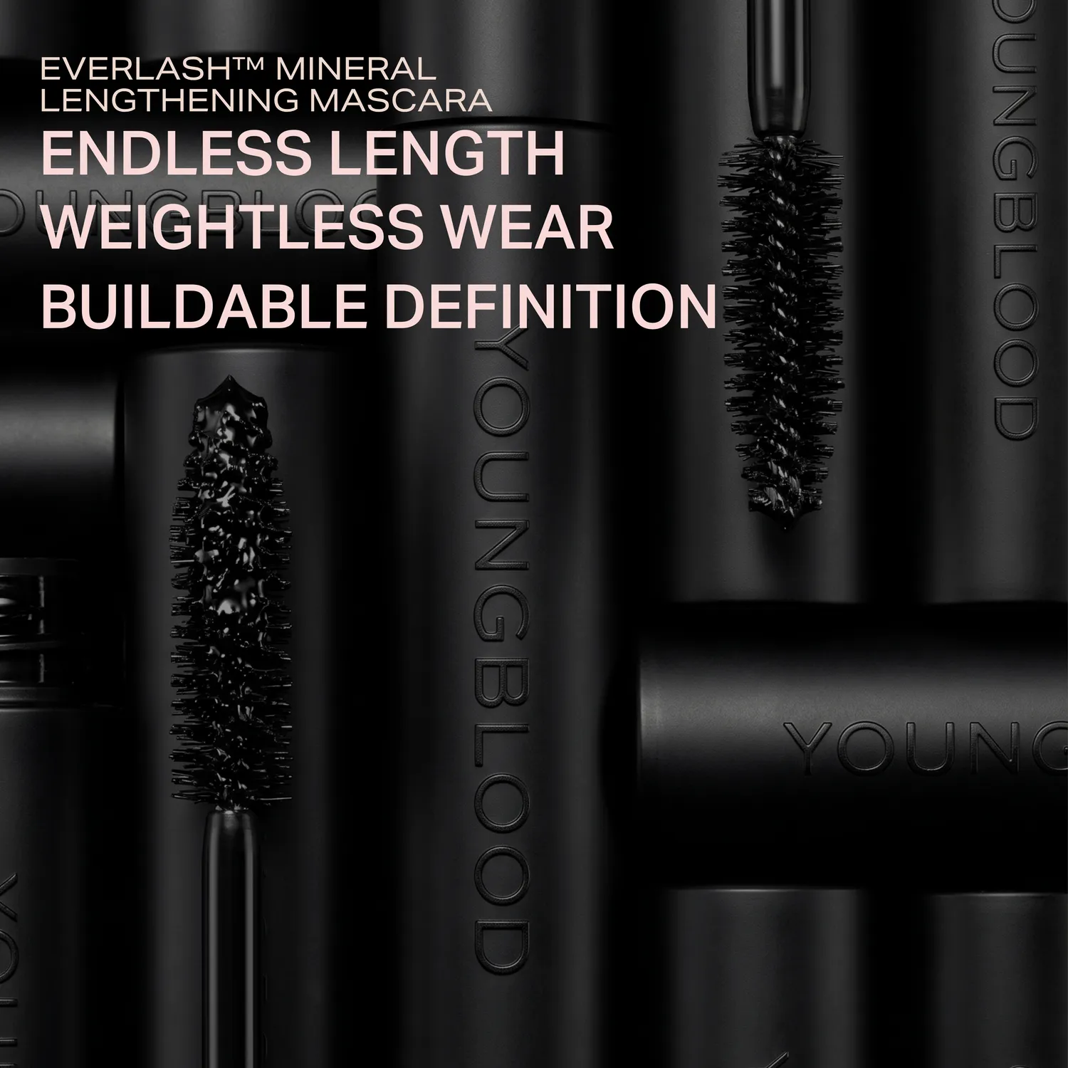 Youngblood EverLash Mineral Lengthening mascara Blackout zwart