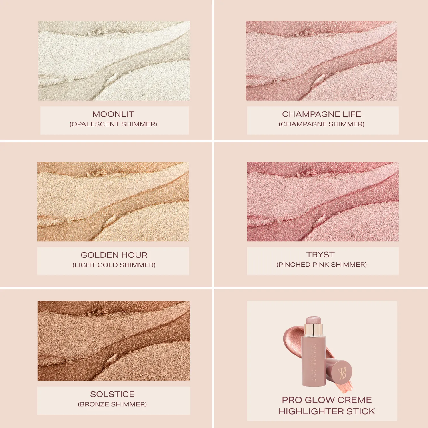 Youngblood Pro Glow Crème Highlighter Stick Moonlit