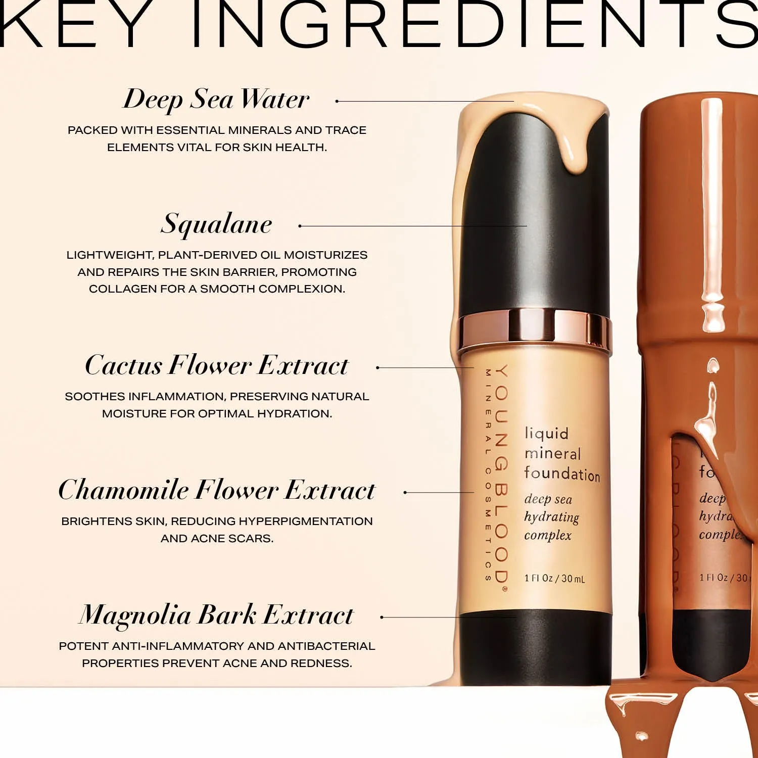 Youngblood Liquid Mineral Foundation Pebble stralende dekking