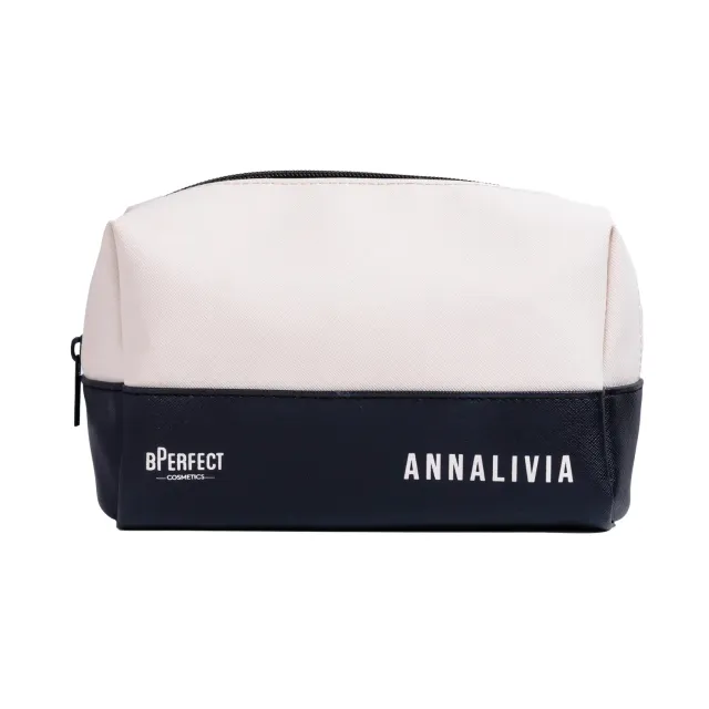 BPerfect Annalivia Travel Bag make-up tas creme zwart afveegbaar