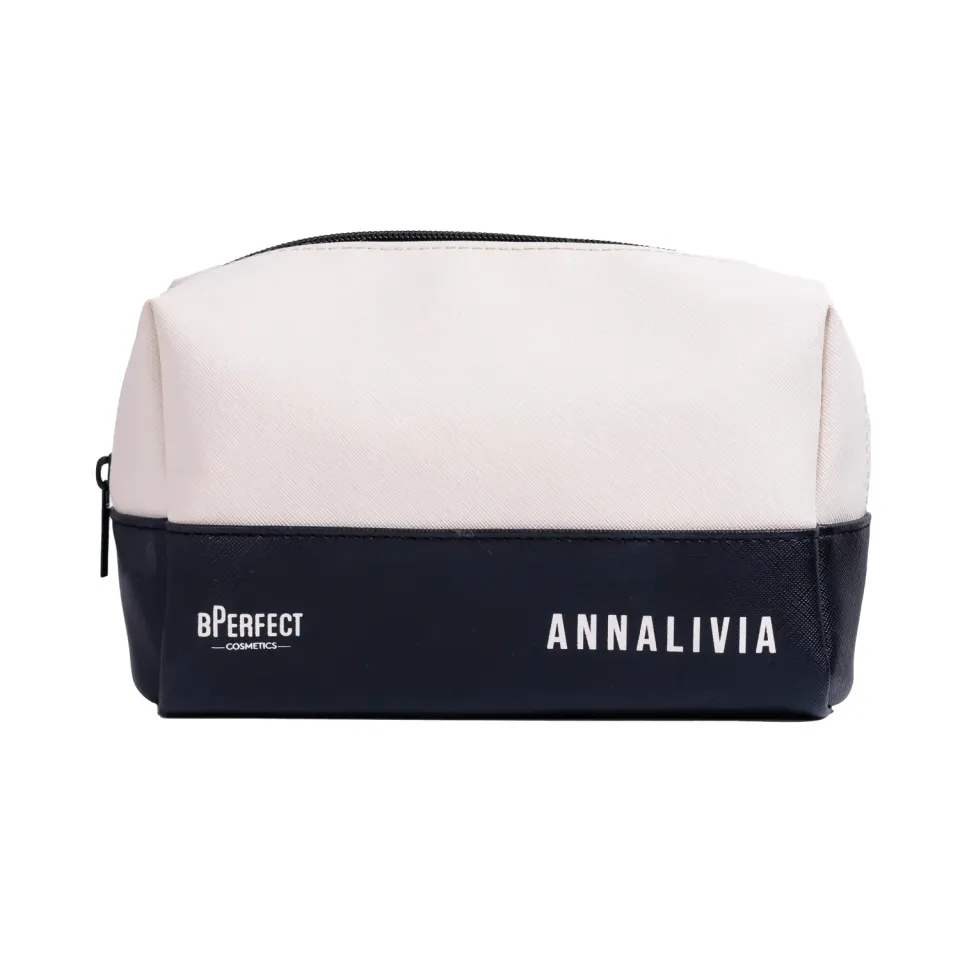 BPerfect Annalivia Travel Bag make-up tas creme zwart afveegbaar