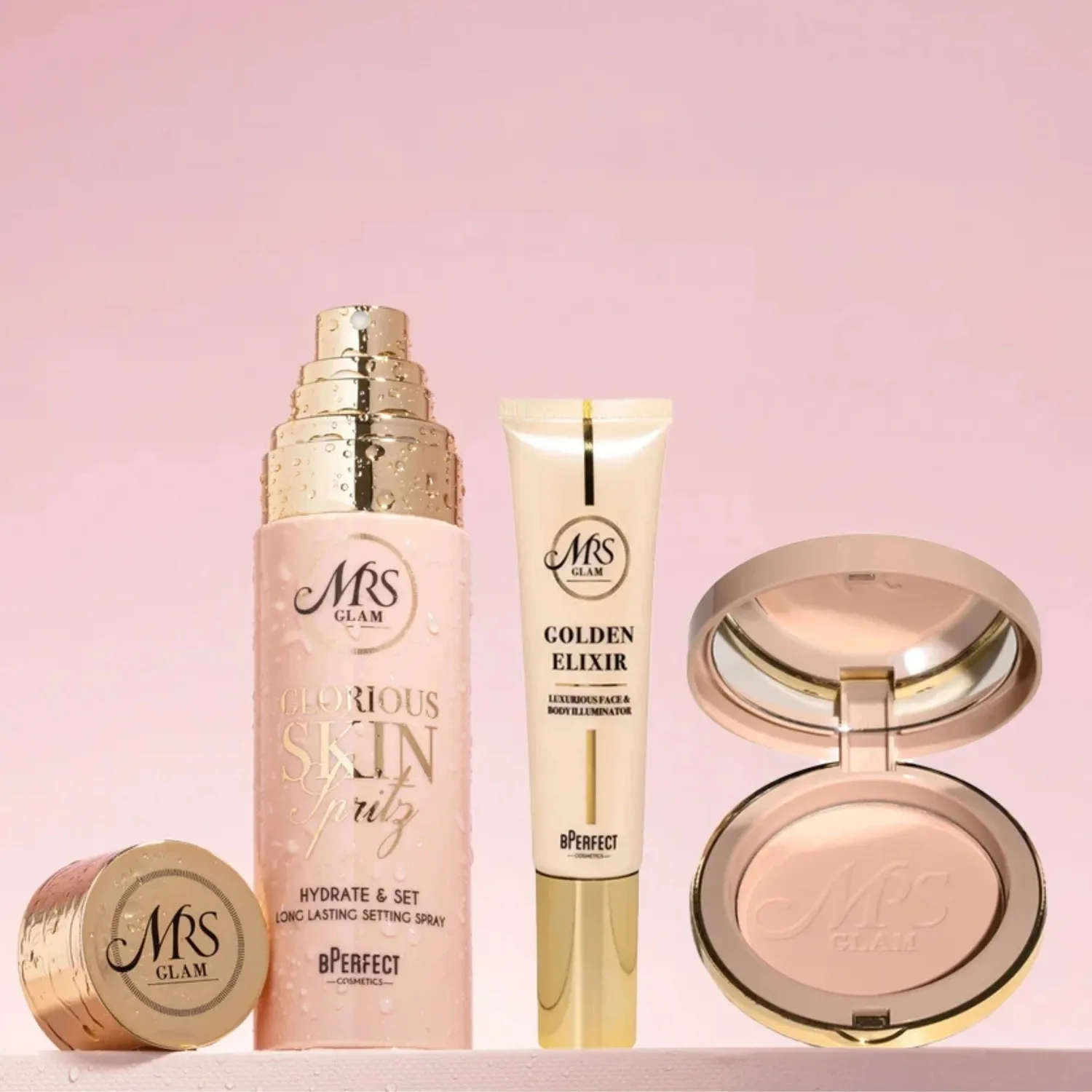 BPerfect Mrs Glam Glorious Base make-up set stralende finish
