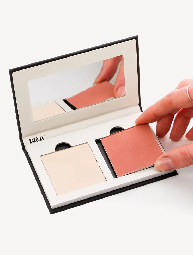 Blezi Face Palette make-up palet zwart 2 vakjes magnetisch
