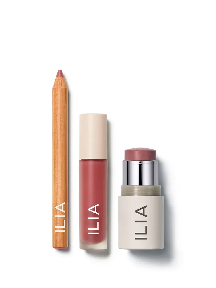 ILIA Lip + Cheek Trio set 3-delig multi-use kleur