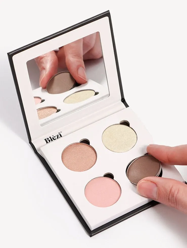 Blezi Natural Eyeshadow Palette oogschaduwpalet 4 kleuren aardetinten