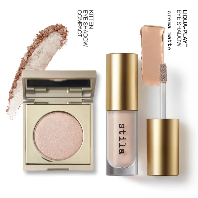 Stila Champagne Veil oogschaduw set Kitten Crema Matte glow