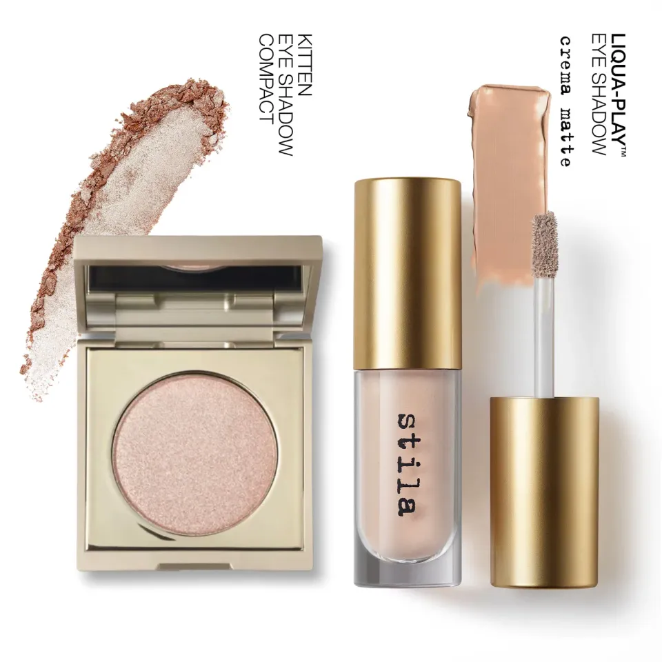 Stila Champagne Veil oogschaduw set Kitten Crema Matte glow