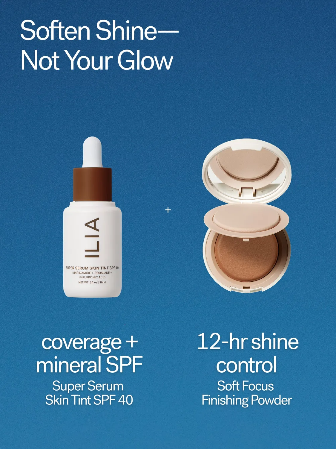 ILIA Skin Tint + Finishing Powder Duo set SPF40