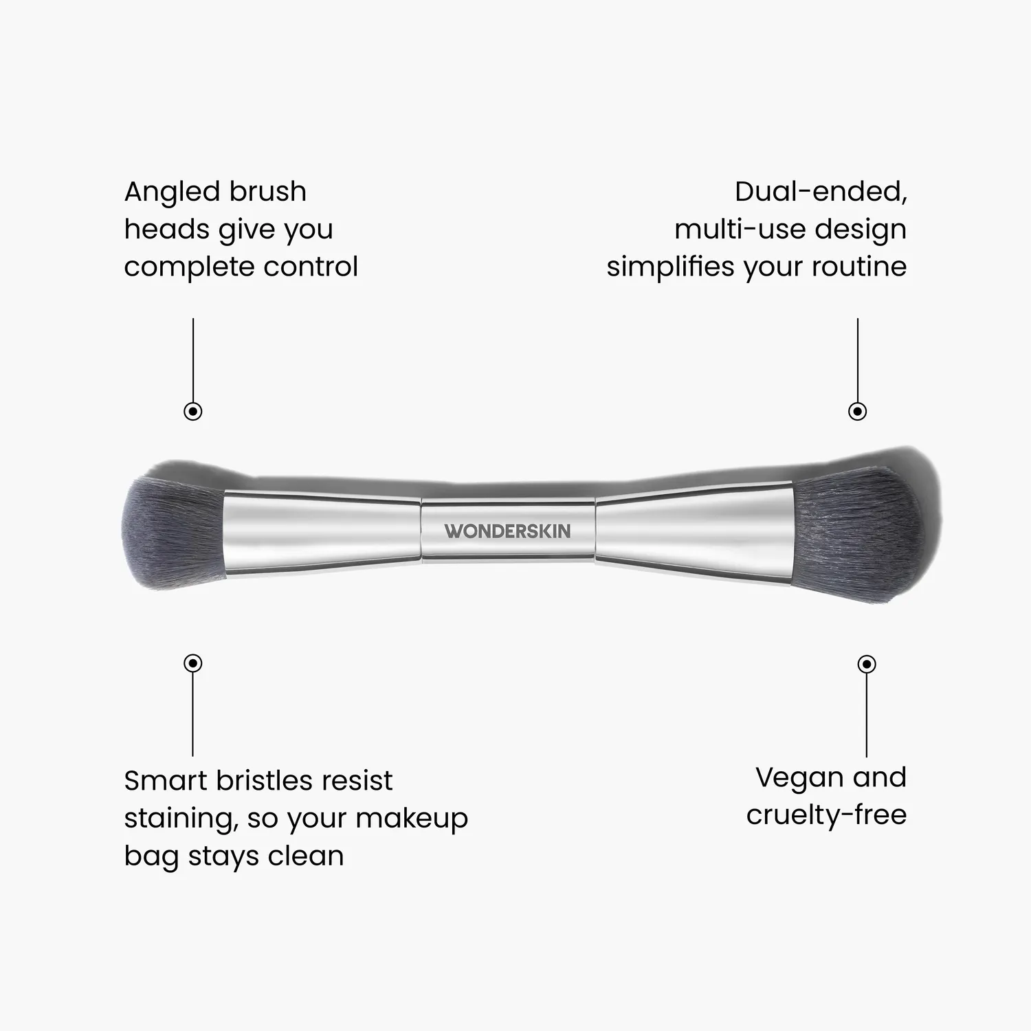 Wonderskin Dual-Ended Blush & Contour Kwast dubbelzijdig