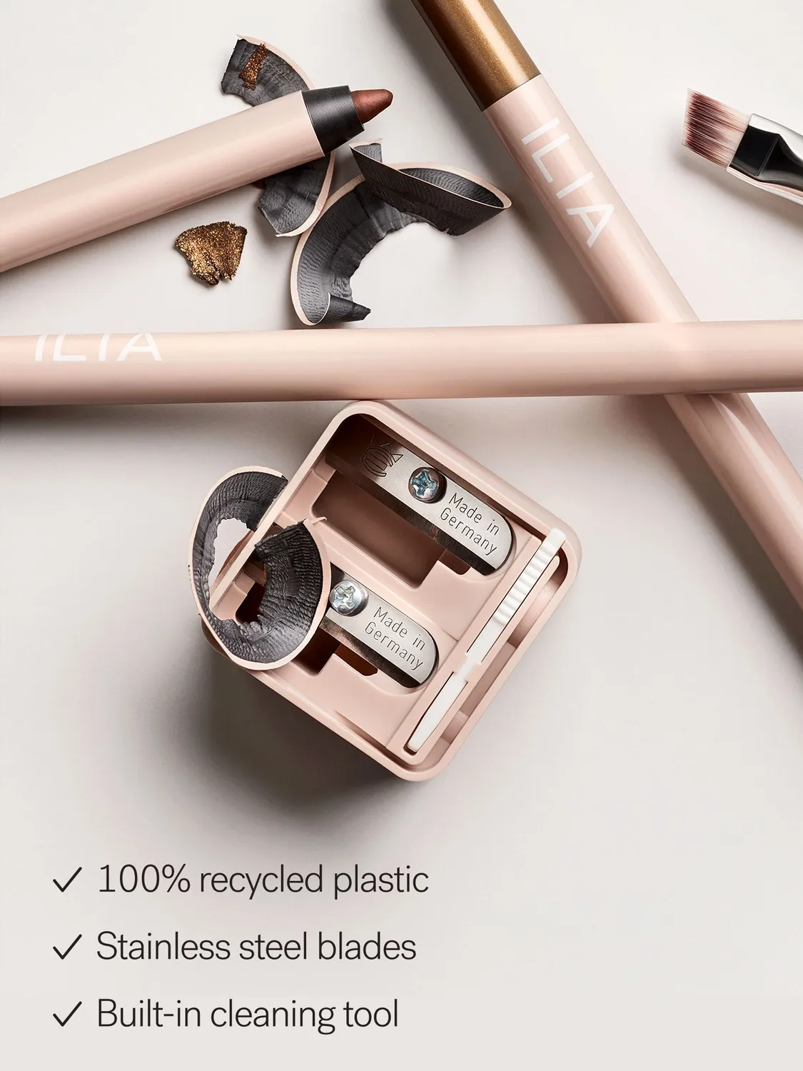 ILIA Precision Dual Sharpener potloodslijper lip oog compact