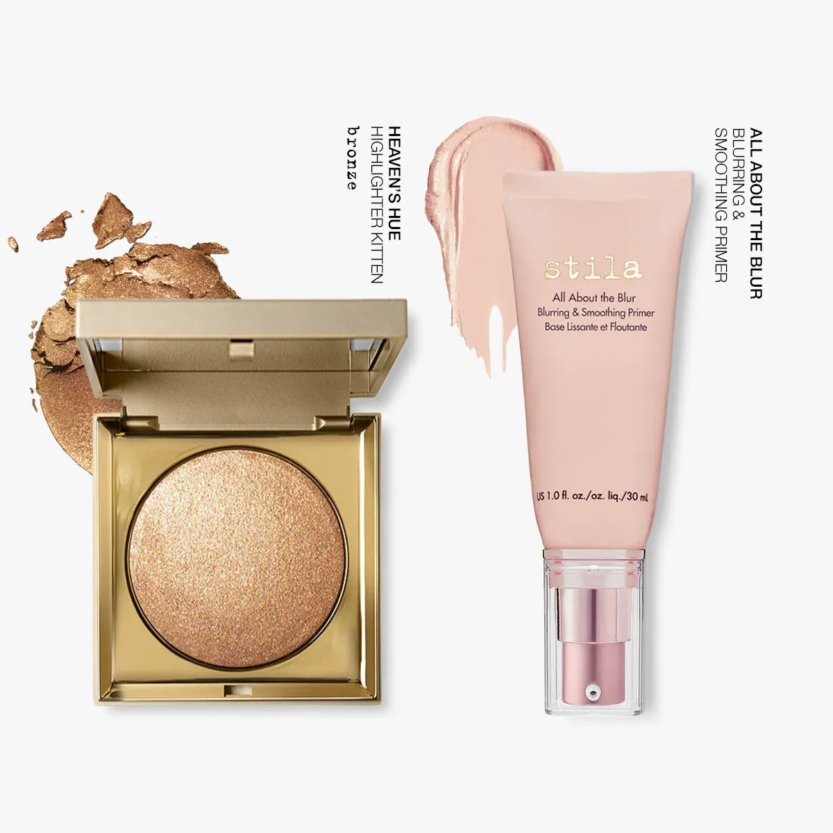 Stila Mirror Skin set Bronze primer + highlighter glow