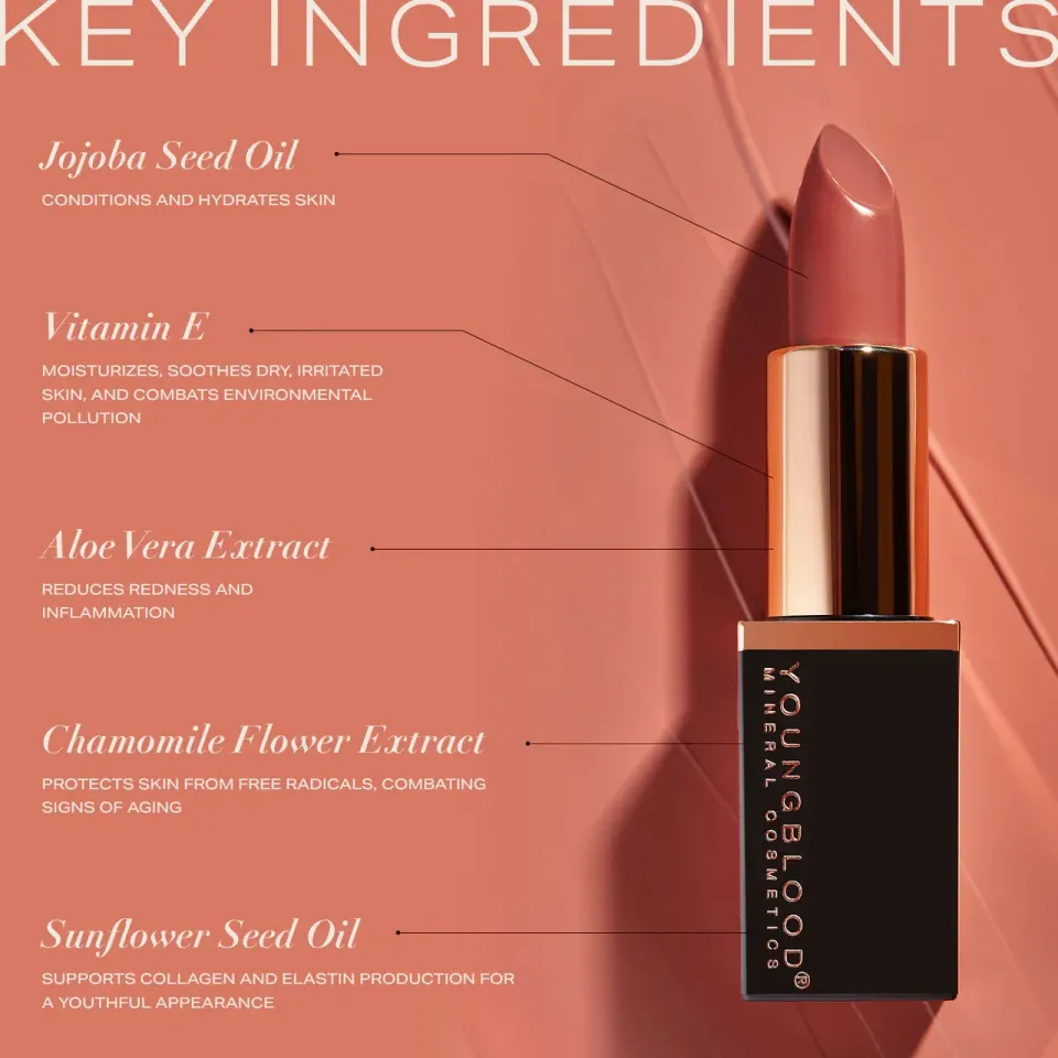 Youngblood Mineral Crème lipstick 4 g satijn finish