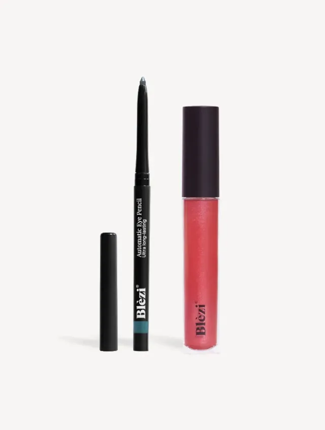 Blezi Perfect Match Kit Brunette & Bright Lippenstift Oogpotlood