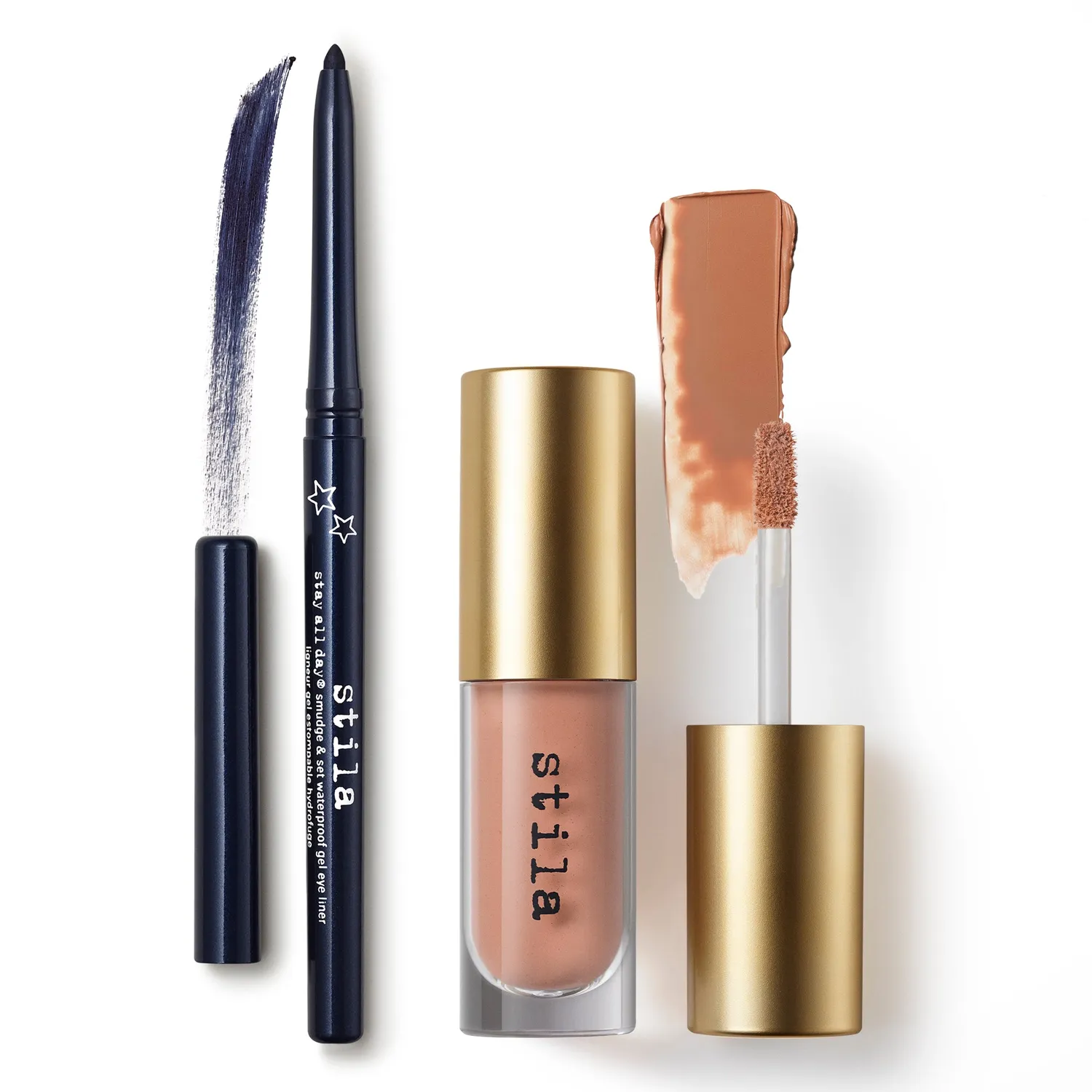 Stila Blue Me Away oogmake-up set Vivid Sapphire + Sandy Matte bruin