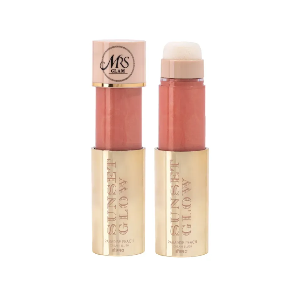 BPerfect Mrs Glam Sunset Glow blush Paradise Peach 10ml