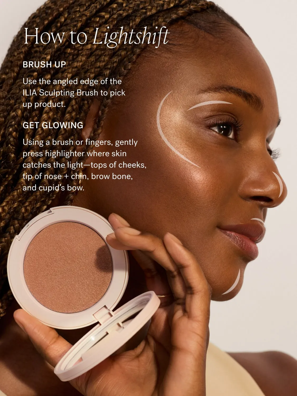 ILIA Beauty Lightshift Cream Highlighter Glint stralend
