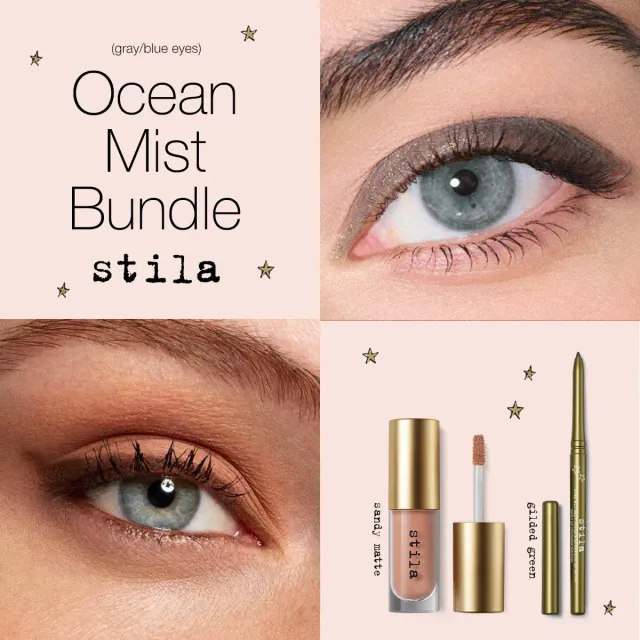 Stila Ocean Mist Eye Bundle oogset Gilded Green Sandy Matte
