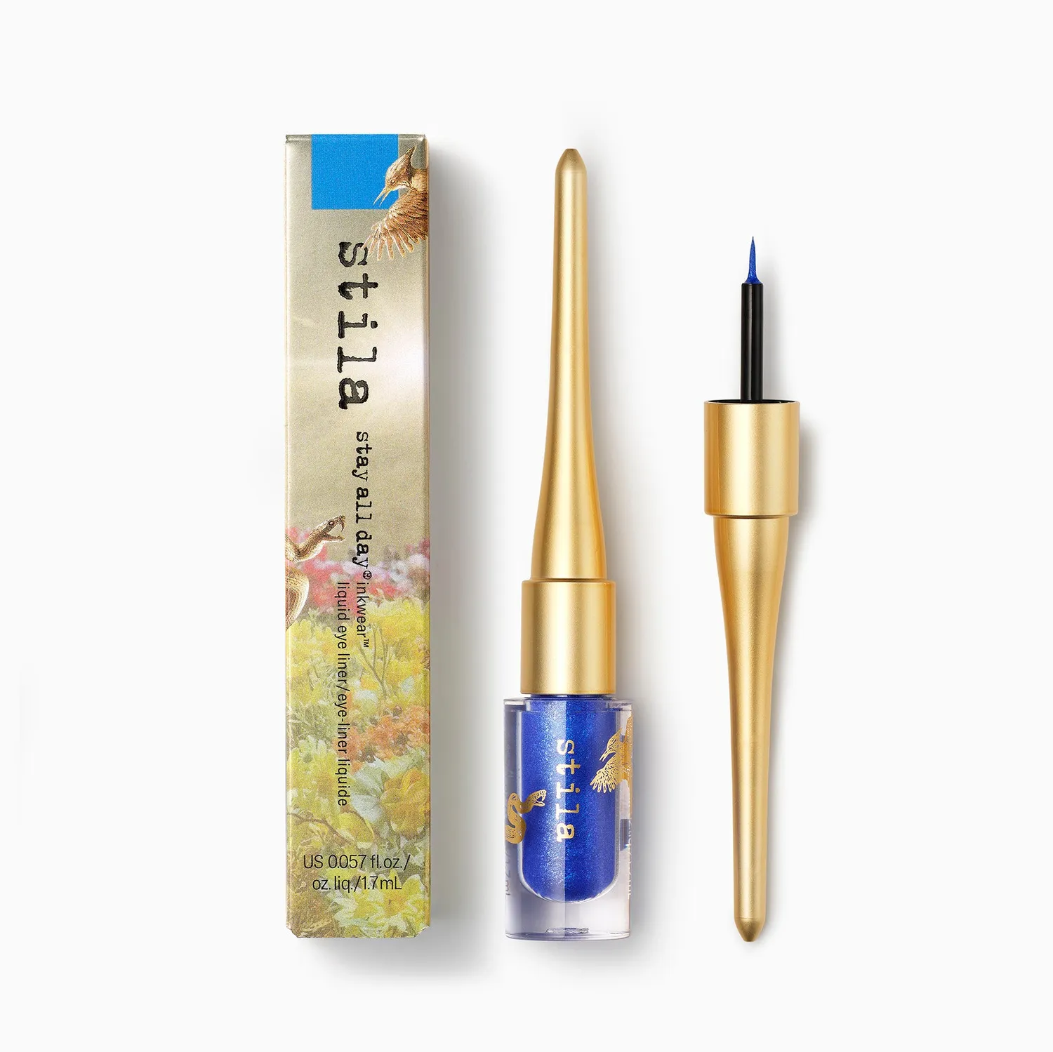 Stila Stay All Day InkWear eyeliner Electric Sky blauw shimmer