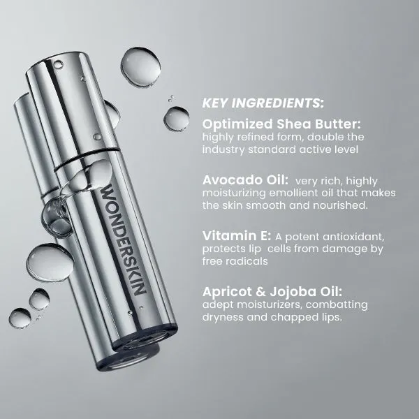 Wonderskin Lip Rehab Serum Oil lipolie Clear met sheaboter