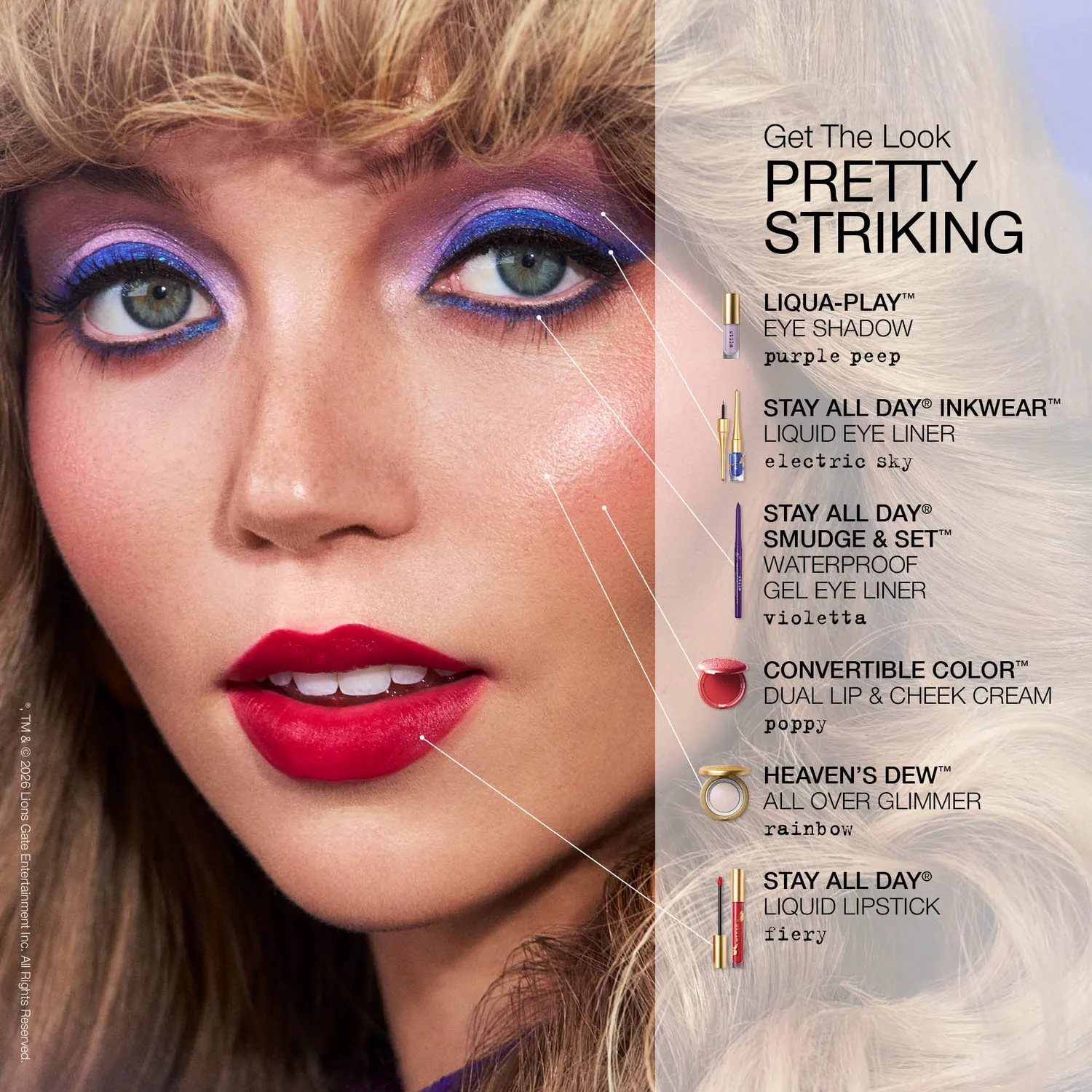 Stila Stay All Day InkWear eyeliner Electric Sky blauw shimmer