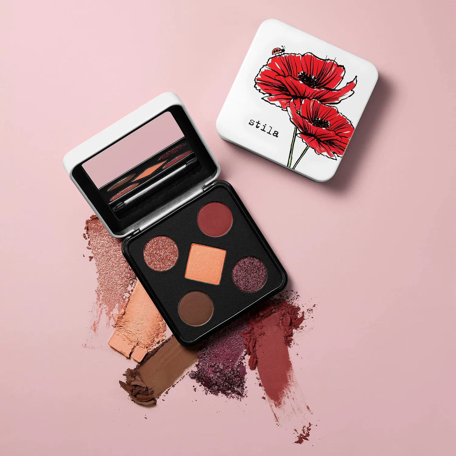Stila Pocket Play Pretty Petal oogschaduwpalette roze shimmer