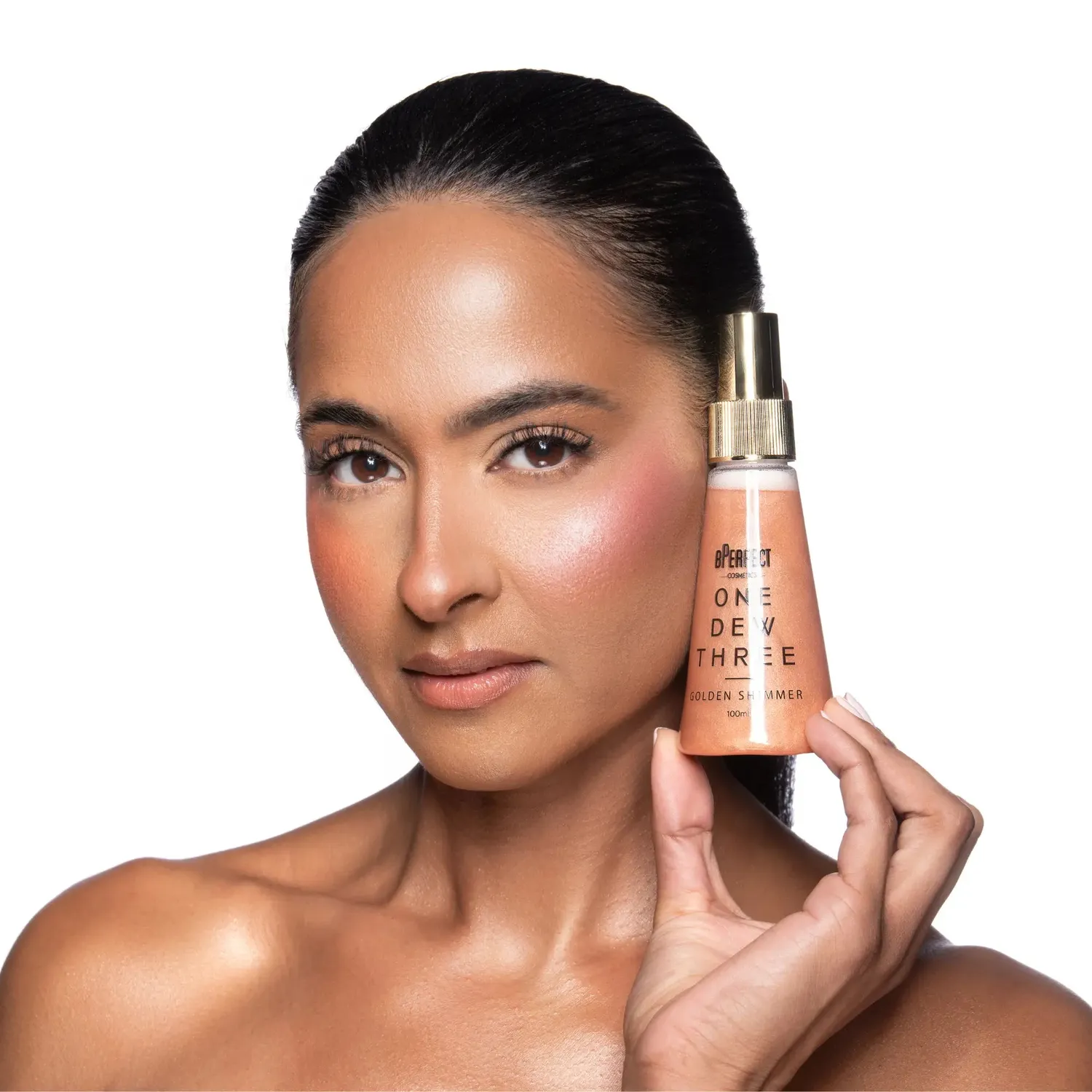 BPerfect One Dew Three Golden Shimmer setting spray 100ml glow