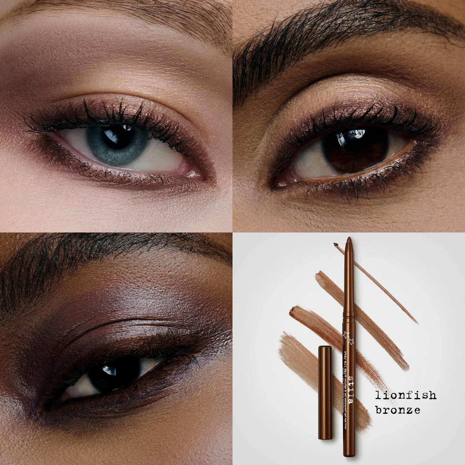 Stila Brown Eyes oogmake-up set bronze 2-delig waterproof